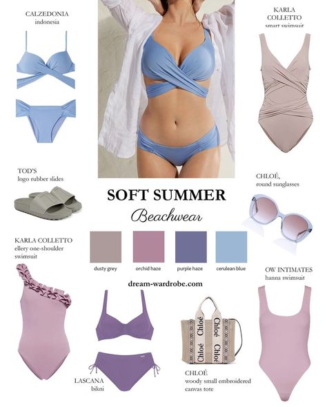 Soft Summer Basics, Soft Summer Eyeglasses, Soft Summer Beachwear, Cool Summer Wardrobe Color Palettes, Soft Natural Soft Summer Outfits, Soft Summer Athleisure, Soft Summer Color Palette Jewelry, Soft Summer Dream Wardrobe, Pale Summer Outfits