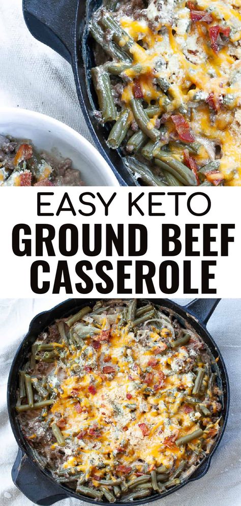 Keto Ground Beef Casserole, Skillet Casserole, Keto Ground Beef, Low Carb Low Fat Recipes, Ground Beef Recipes Healthy, Recipes Mexican, Keto Beef Recipes, Ground Beef Dishes, Best Low Carb Recipes