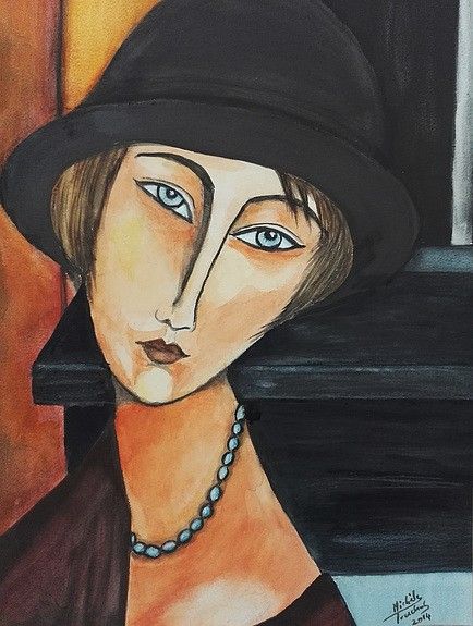 Modigliani Portraits, Modigliani Art, Modigliani Paintings, Klimt Art, Amedeo Modigliani, Figurative Art, Portrait Art, Portrait Painting, Painting Inspiration