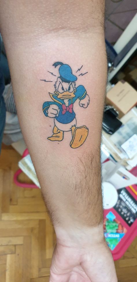 Donald Duck Tattoo, Duck Tattoos, Daffy Duck, Disney Tattoos, Tattoo Idea, Donald Duck, Tatting, Tattoo Ideas, Tattoo Designs