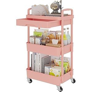 Amazon.com Shopping Cart Room Trolley, Organiser Ideas, Preteen Bedroom, Wheel Storage, Book Shelf Decor, Apartment Finds, Perfect Apartment, Movable Storage, Rolling Kitchen Cart