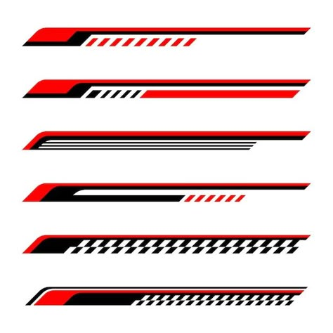 Lower Third, Graphic Design Collection, Racing Design, Car Graphics, Car Logo, Racing Stripes, Line Sticker, Cartoon Background, Vinyl Wrap