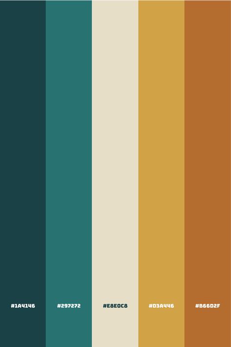 Granola Girl Color Palette by Earth To Krissy Design Studio 70s Inspired Paint Colors, Earthly Colour Palette, Vintage Gold Color Palette, Earth Tones Color Pallete, Art Deco Pallete Color, 70s Color Pallete, Nature Colours Palette, Art Deco Colours Palette, Vintage 70s Color Palette