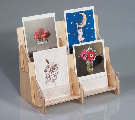 Greeting Card Display Stand, Greeting Card Holder, Postcard Holder, Gift Card Displays, Postcard Display, Greeting Card Display, Brochure Holders, Craft Stalls, Countertop Display