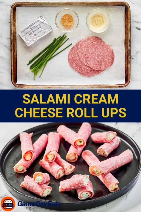 Elevate your snack and appetizer game with the deliciousness of Salami Cream Cheese Roll Ups! It’s a perfect balance of flavors that's sure to please. Discover the timeless joy of uncomplicated snacking with salami roll ups with cream cheese. Enjoy the recipe that brings together a classic meat and cheese combo in a delightful way. Get the easy recipe and find out how to make the best salami and cream cheese roll ups. Meat Cheese Roll Ups, Salami And Cream Cheese Roll Ups, Salami Roll Ups Appetizers, Cream Cheese Snacks Easy, Salami Wrap, Salami Cream Cheese Roll Ups, Salami Roll Ups, Salami And Cream Cheese, Salami Cream Cheese