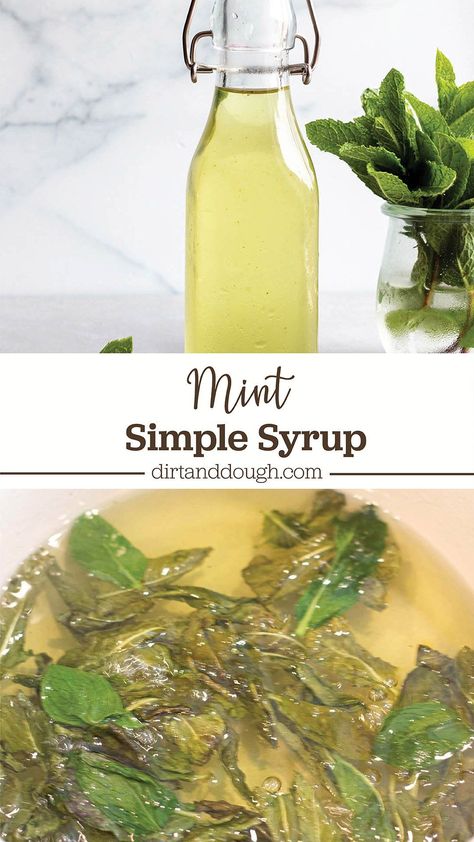 Peppermint Syrup Recipe, Mint Syrup Recipe, Mint Syrup, Simple Syrup Recipe, Simple Syrups, Peppermint Syrup, Syrup Recipes, Mint Simple Syrup, Peach Preserves