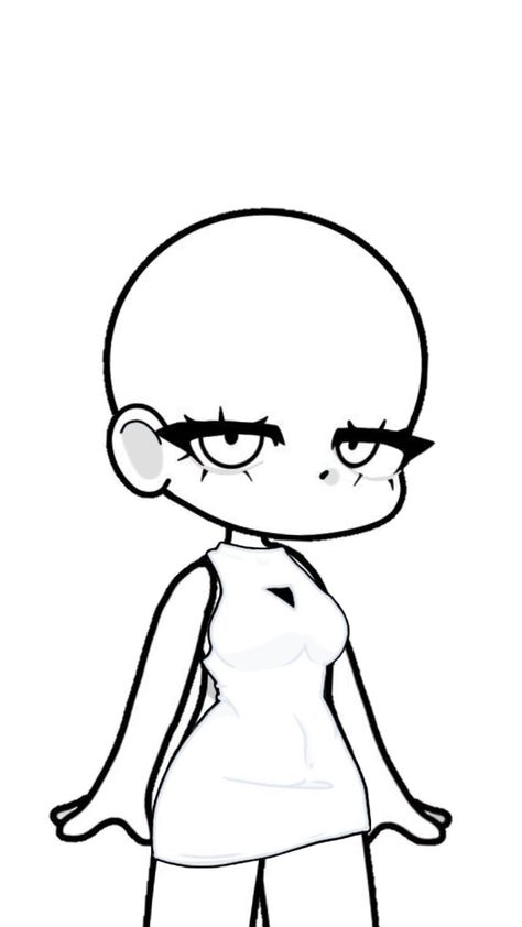 Gacha Base Poses Cute, Drawing Anime Bodies, Body Base Drawing, Hello Kitty Drawing, Easy Doodles Drawings, Easy Drawings Sketches, Cute Doodles Drawings, Cute Doodle Art, Concept Art Drawing