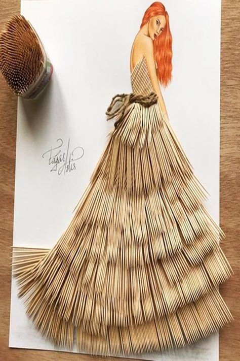 40 Magnificent Ways To Dress 'Her' Up With Everything Paper Fashion, Dress Art, Fashion Illustration Sketches, Creative Artwork, Fashion Art Illustration, Fashion Design Drawings, Fashion Illustrator, Fashion Design Sketches, 판타지 아트