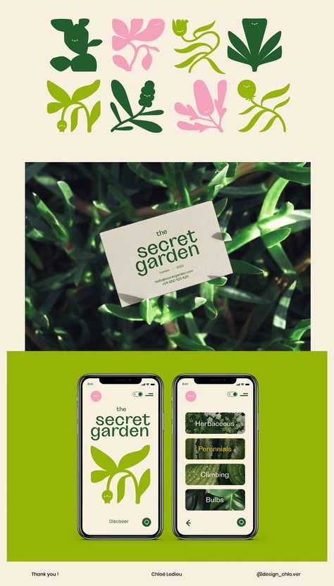 Secret garden :: Behance Bio Graphic Design, Community Garden Branding, Social Design Inspiration, Garden Branding Design, Granola Graphic Design, Gardening Website, Plants Branding, Garden Graphic, Gardening Branding