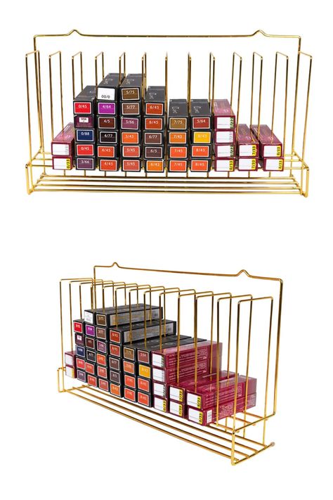 Hairstylist color tube storage and organizing hack, optimize your product for salon efficiency with this essential solution Hair Salon Color Storage, Studio Salon Ideas Small Spaces, Salon Color Bar Ideas, Salon Color Storage, Color Bar Salon Ideas, Salon Hair Color Storage, Studio Salon Ideas, Salon Organization Ideas, Salon Suite Decor Ideas