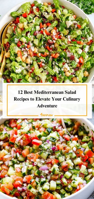 Elevate your culinary adventure with the 12 Best Mediterranean Salad Recipes! From vibrant Greek salads to refreshing tabbouleh, enjoy a symphony of flavors in every bite. 🥗🍅 


#MediterraneanSalads #CulinaryAdventure #FreshFlavors #HealthyEating #DishPulse 𝗚𝗶𝘃𝗲 𝗮 𝗵𝗲𝗮𝗿𝘁 𝘁𝗼 𝗯𝗼𝗼𝗸𝗺𝗮𝗿𝗸 𝗳𝗼𝗿 𝗹𝗮𝘁𝗲𝗿! Mediterranean Salads Greek, Greek Mediterranean Bowl, Medeterian Salad, Mediterranean Grain Salad, Mediterranean Diet Dressing Recipes, Medditeranean Salad Recipes, Meteranian Salad, Mediterranean Salads Healthy, Medeterrian Food Recipes