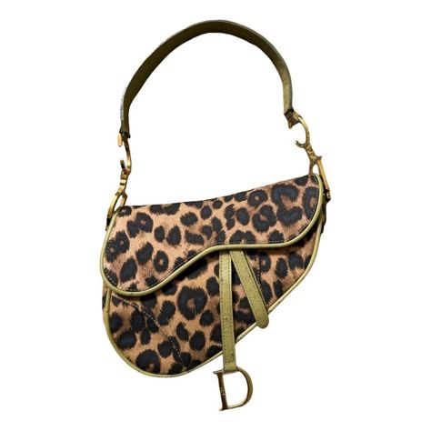 Rare Dior Leopard Print Saddle Bag Material - Canvas, Leather , Gold Tone Hardware Condition- Very Good Never Worn Rare Dior Saddle Bag, Cheetah Print Purse, Leopard Print Purse, Blonde Glamour, Rare Bags, Leopard Print Clothes, Cheetah Print Bag, Fall Purses, Leopard Accessories