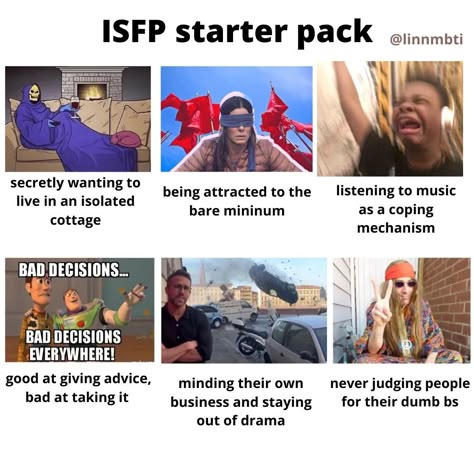 Isfp Starterpack, Isfp Things, Isfp X Infp, Isfp Core, Isfp Memes, Isfp Type, Isfp Personality, Myer Briggs, Personality Chart