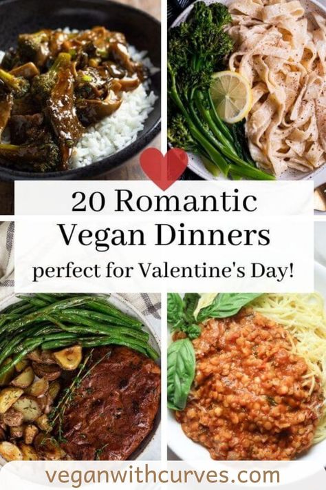 Show your love and appreciation with these romantic vegan dinners. If you're lucky enough to find that special someone to share a plant based meal with, show them your appreciation with these romantic vegan dinners! Not only do these recipes say "I Love You" to your partner, but it said "I Love You" to the animals and planet! Perfect for Valentine's Day, date night, or Self Care Saturdays! Romantic Vegetarian Dinner For Two, Romantic Vegetarian Dinner, Saturday Routine, Date Night Dinner Recipes, Dinner Date Recipes, Vegan Ground Beef, Couples Dinner, Night Dinner Recipes, Fettuccine Alfredo Recipes