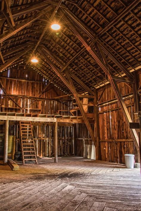 The century-old barn                                                                                                                                                                                 More Barn Flooring Ideas, Old Barns Rustic, Old Barn Wood Ideas, Barn Interior Ideas, Farm Architecture, Barn Architecture, Barn House Interior, Big Farm, Barn Pictures