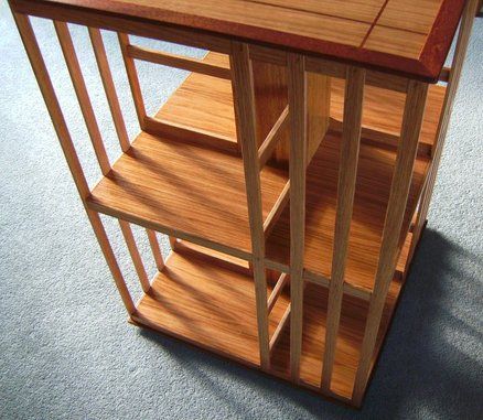 Rotating Shelf Diy, Diy Revolving Bookcase, Diy Rotating Bookshelf, Spinning Bookcase, Rotating Bookcase, Timber Projects, Bookcase Plans, Craftroom Ideas, My Room Decor