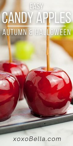 Easy Candy Apples, Candy Apple Kit, Yum Yum Salat, Fun Fall Desserts, Candy Apple Recipe, Leftover Candy, Easy Candy, Cinnamon Candy, Apple Recipe