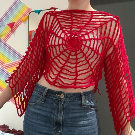 Introducing the Arachne Top!! A pattern test for @behelddesigns !! I'm in love with this Halloween top and loved testing it!! It works up so quick and uses minimal yarn if you wanted a small project!! Keep an eye out for the patterns release and go support @behelddesigns !! #halloween #halloweencrochet #arachnetop #crochet #crochetprojects #crochetmesh #cute #spooky #spider #spiderweb Spiderweb Top, Top Crochet Pattern, Halloween Top, Knit Ideas, Halloween Crochet, Spider Verse, Spider Web, An Eye, A Pattern