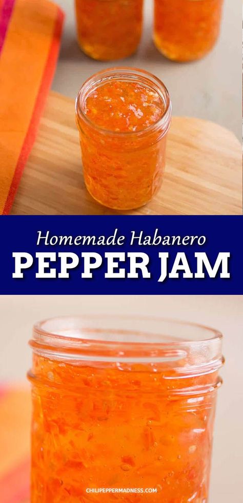 Steak Taquitos, Habanero Jelly Recipe, Pepper Jam Recipe, Hot Pepper Jam, Habanero Jam, Habanero Recipes, Habanero Jelly, Hot Pepper Recipes, Pepper Jam