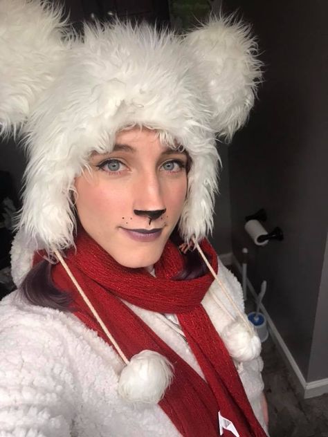 Polar Bear Makeup Halloween, Polar Bear Diy Costume, Polar Bear Face Paint, Bear Costume Womens Diy, Halloween Bear Makeup, Bear Makeup Halloween Cute, Polar Bear Makeup, Polar Bear Costume Womens, Bear Costume Makeup