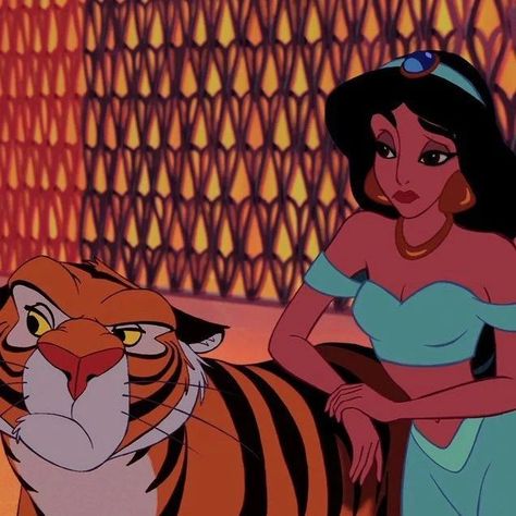 Jasmine Cartoon Aesthetic, Jasmine And Her Tiger, Jasmin Princess, Princess Jasmine Aesthetic, Jasmine Alladin, Jasmine Disney Princess, Jasmine And Rajah, Jasmine Aesthetic, Photo Disney