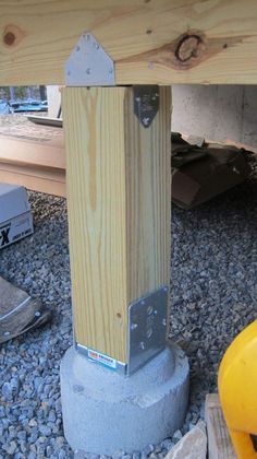 AsktheBuilder - EXCELLENT first article!!! How to Install a Deck Post | Ask the Builder Deck Posts, Deck Building, Wooden Structure, Deck Plans, Diy Deck, Building A Shed, Building A Deck, Teds Woodworking, Shed Plans