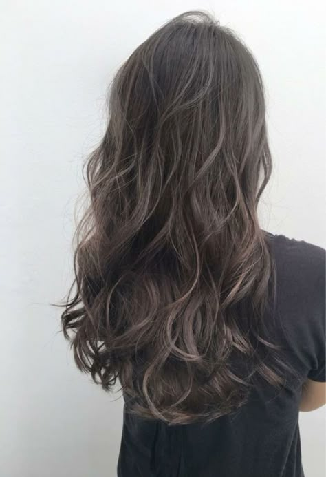 Korean Wavy Hair, Wavy Hair Perm, Long Hair Perm, Hair Perm, Korean Hair Color, Ash Hair Color, Brown Hair Inspo, Brown Hair Balayage, Haircuts For Medium Hair