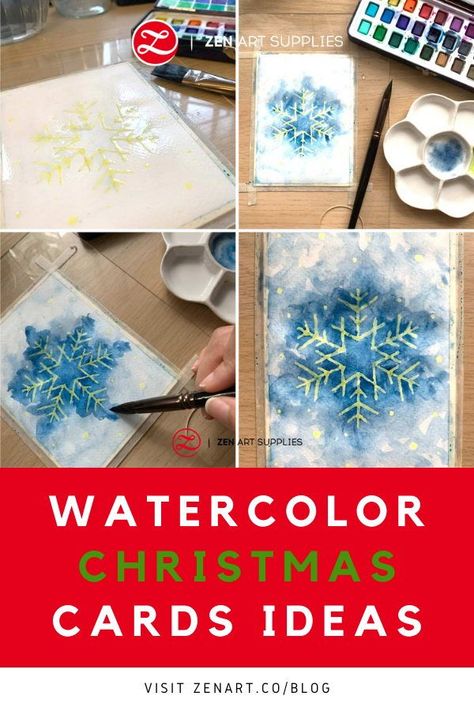 DIY watercolor Christmas cards are lovely and perfectly enjoyable for anyone to create. Plus anyone who receives it will feel special knowing you lovingly hand-painted it yourself. Even when you're pressed for time, you'll still be able to churn out simple yet very charming cards. Visit ZenART to check out these watercolor Christmas card ideas to inspire and guide you! Watercolor Christmas Cards Ideas, Diy Watercolor Christmas Cards, Christmas Cards Nativity, Watercolor Christmas Card Ideas, Watercolor Christmas Trees, Nativity Christmas Cards, Hand Painted Christmas Cards, Diy Watercolor Cards, Watercolor Christmas Cards Diy