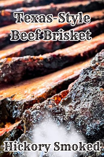 This Texas-style smoked brisket is kissed with hickory smoke and cooked low and slow to mouth-watering BBQ perfection. It's melt in your mouth meat candy! Brisket Recipes Smoked Pellet, Smoked Brisket Rub, Texas Bbq Brisket, Smoker Brisket, Brisket Rub Recipe, Brisket Marinade, Bbq Brisket Recipes, Texas Brisket, Brisket Recipes Smoked