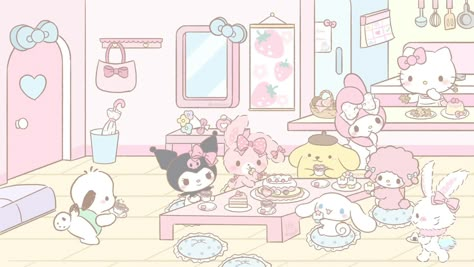 Widgets Pictures, Sanrio Png, Pc Backgrounds, Wallpapers Pc, Computer Background, My Melody Wallpaper, Kawaii Background, Pc Wallpapers, Cute Laptop Wallpaper