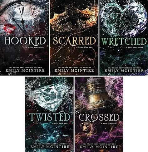 Never After Series, Vol. 1-5 Books. Hooked, Scarred, Wretched, Twisted, Crossed.: Emily McIntire, 9781737508373, 9798985138023, 9798985138061, 9781728275857, 9781728275840: 9781637991381: Amazon.com: Books Emily Mcintire Books, Never After Series Emily Mcintire, After Series Books, Scarred Emily Mcintire Fanart, Scarred Book, Twisted Emily Mcintire, Hooked Emily Mcintire, Hooked Book, Book Series To Read