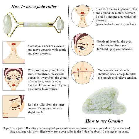 #jaderoller #facialmassage #skincare #beautybliss #selfcare #antiaging #radiantskin #pamperyourself #skincaretutorial #skincaretips Face Jade Roller, Redness Reducing Skin Care, Face Roller And Gua Sha, Electric Face Cleansing Brush, Beauty Skincare Tools, Guasha Massage, Gua Sha Set, Roller And Gua Sha, Face Massager Tool