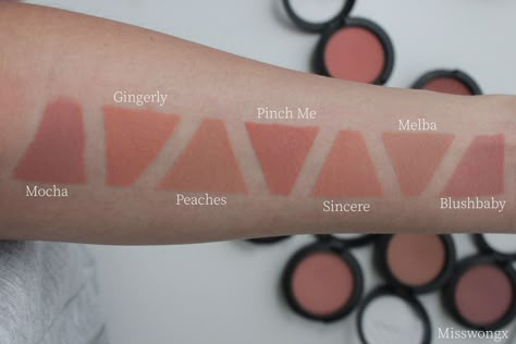 Mac Blush Swatches, Blush Swatches, Blush Mac, Makeup Tutorial Mac, Mac Makeup Looks, Mac Makeup Products, Mac Blush, Mac Lipsticks, Makeup Hacks Tutorials