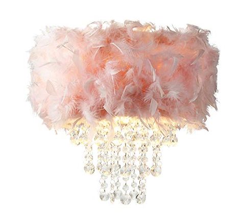 Pink Teen Bedroom, Feather Chandelier, Flat Inspiration, Hanging Acrylic, Tv Girl, Pendant Shade, Pendant Light Shades, Christmas Bedroom, Contemporary Chandelier