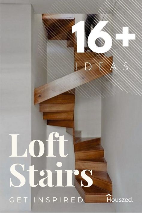 Loft Access Ideas, Stairs To Attic Conversion, House Staircase Design, Tiny House Staircase, Attic Ladder Ideas, Loft Stairs Ideas, Small Space Staircase, Under Stairs Space, Staircase Photos