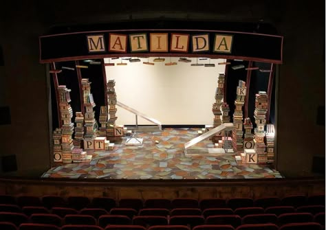 Matilda Jr, Matilda Set Design Ideas, Matilda Set Ideas, Matilda Set Design, Matilda Musical Props, Matilda The Musical Movie, Matilda Musical Movie, Matilda Musical Set, Musical Theatre Posters