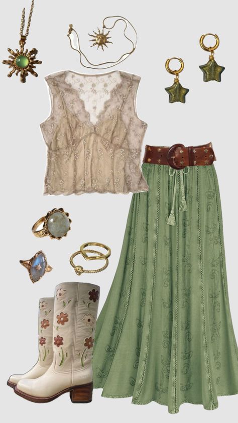 Stevie nicks outift inspo #stevienicks #hippie #whimsigoth #earthytones #bohooutfit Hippie Outfit Inspo, Stevie Nicks Style, Outfits 70s, Cottagecore Outfits, Earthy Outfits, Hippie Style Clothing, Stevie Nicks, Hippie Outfits, Lookbook Outfits