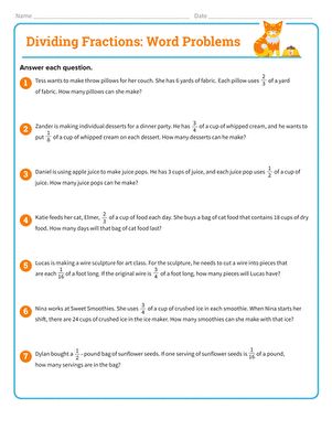 All About Me Maths, Dividing Fractions Word Problems, Fractions Word Problems, Multicultural Activities, Fraction Word Problems, Dividing Fractions, Sixth Grade Math, Whole Numbers, Word Problem