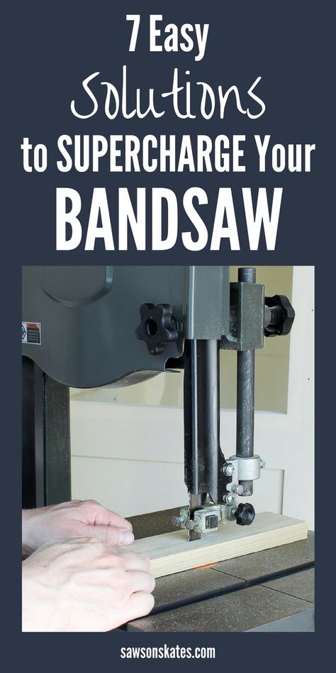 A bandsaw is a handy tool when building DIY projects. Looking for ideas to make the most of your band saw? Here are 7 tips and tricks that will supercharge your bandsaw! #diy #diytips #bandsaw #woodworking #woodworkingtips #woodworkingtools #diywoodworking Ban Saw Projects Ideas, Bandsaw Projects Beginner, Bandsaw Box Ideas, Small Workshop Ideas, Diy Bandsaw, Woodworking Bandsaw, Garage Hacks, Bandsaw Projects, Band Saws