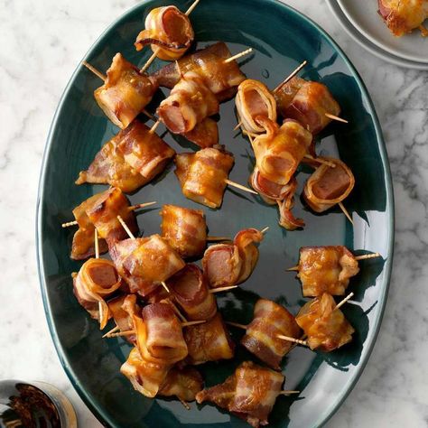 Bacon-Wrapped Spam Bites - Taste of Home Recipes From The 70's, 70s Recipes, 70s Food, Spam Recipes, Fajita Marinade, Taste Of Home Recipes, Appetizer Ideas, Appetizers And Dips, Old Fashioned Recipes