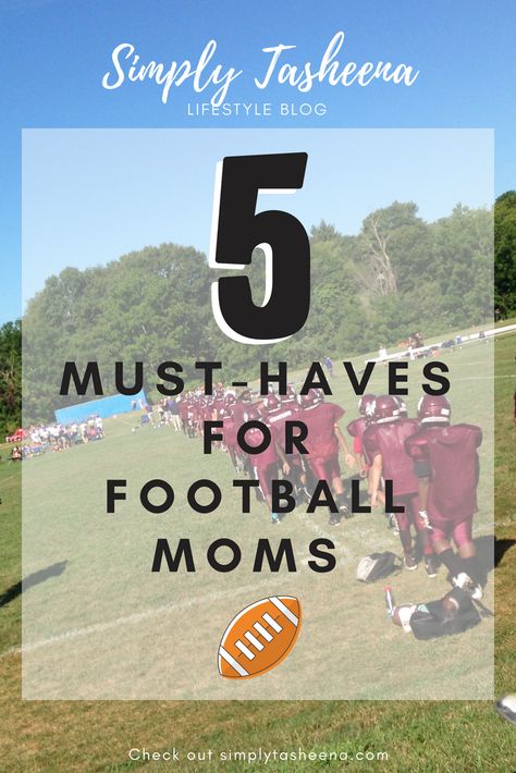 5 Must-Haves for Football Moms  #football #footballmom Football Mom Necessities, Football Game Must Haves, Flag Football Team Mom, Football Bags For Players, Gifts For Football Moms, Football Mom Hacks, Football Team Mom Bag Essentials, Football Mom Accessories, Football Mom Hairstyles