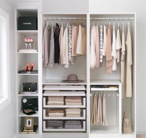 Home Depot Walk In Closet, Open Wardrobe Design, Ikea Pax Wardrobe Ideas, Wardrobe Interior, Drawers And Shelves, Dream Closet Design, Closet Design Layout, Closet Renovation, Open Closet