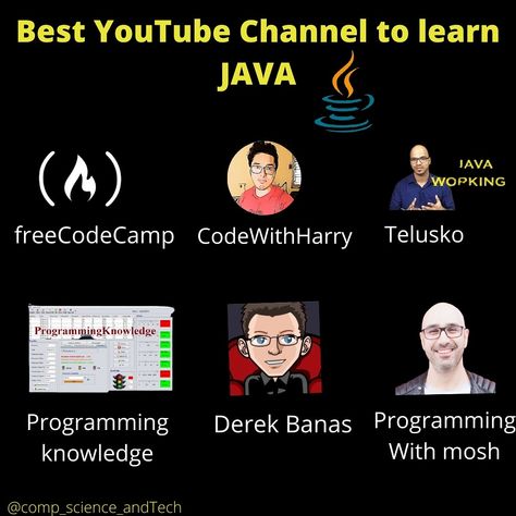 This ia some best youtube channel. I would like to add some 1. Edukera 2. Learn coding 3. Thenewbosten 4. Durga software solutions Learn Java, Coding Tutorials, School Life Hacks, Learn Html, Learn Coding, High School Life Hacks, Study Books, Java Programming, Learn Programming