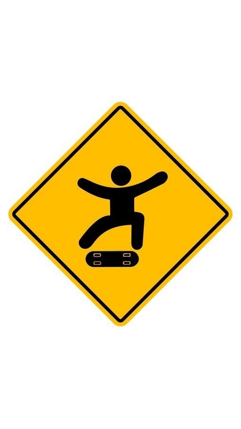 Yellow Road, Nostalgic 90s, Skate Stickers, طابع بريدي, Sign Sticker, Skateboard Stickers, Poster Room, Road Sign, How Old