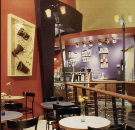 Global Village Coffeehouse Aesthetic, 2000s Coffee Shop Aesthetic, 90's Interior, 2000s Coffee Shop, 90s Coffee Shop, 90s Cafe, Coffeehouse Aesthetic, Coffee House Aesthetic, 2000s Autumn