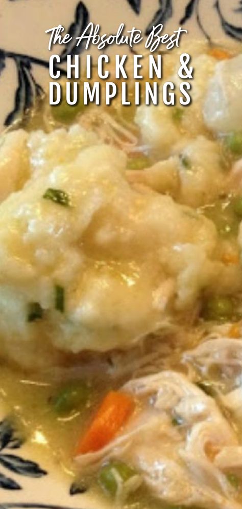 This Photo shows a close-up of chicken and dumplings served in a bowl. Best Chicken And Dumplings Crockpot, Real Chicken And Dumplings, Chicken And Dumplings Ree Drummond, Best Homemade Chicken And Dumplings Recipe, Chicken And Dumplings Allrecipes, Thick And Creamy Chicken And Dumplings, Leftover Chicken And Dumplings, Campbells Chicken And Dumplings, Paula Dean Chicken N Dumplings