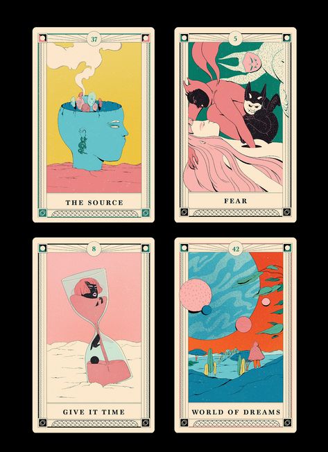 Unique Tarot Decks, Tarot Design, Game Card Design, Dream Deck, طابع بريدي, Online Tarot, Tarot Cards Art, 카드 디자인, Oracle Deck