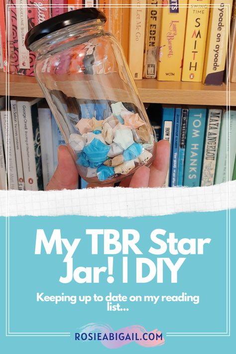 Book Jar Ideas, To Be Read Jar, Tbr Jar Ideas, Tbr Ideas, Tbr Jar, Enchanted Library, Cookbook Club, Bookish Crafts, Star Jar