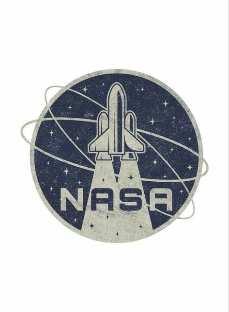 Nasa Drawing, Nasa Vintage, Nasa Art, Nasa Wallpaper, Nasa Poster, Vintage Nasa, Nasa Logo, Stickers Cool, Retro Logos