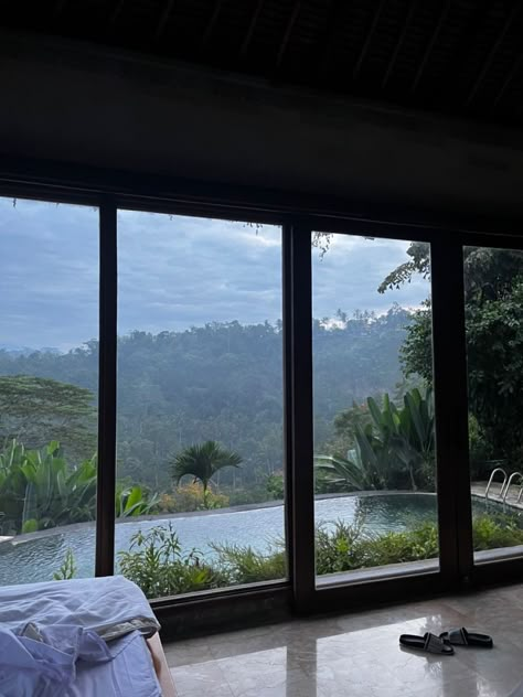 777 Nature Pool, Window Aesthetic, Ubud Villas, Dream House Garden, Bali Retreat, Ubud Indonesia, Jungle Photography, Hotel Vacation, Bali Resort